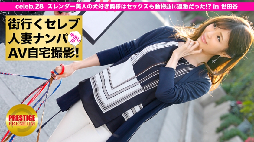 Picking up a celebrity housewife on the street and filming an AV at home! ⇒ Creampie sex! Celeb.28 A slender and beautiful wife who loves dogs was surprisingly wild in bed?! in Setagaya