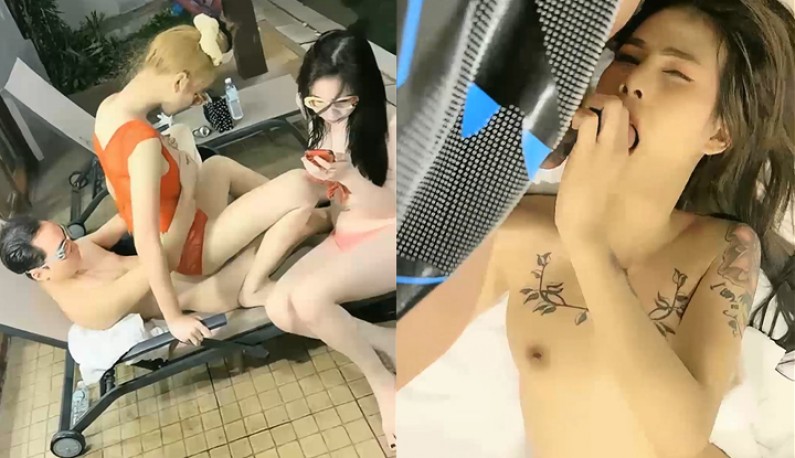 คนรวยนี่ดีจริงๆ~พาสาวสวยมาเล่นเสียวในสระน้ำ แล้วพาไปเย็ดต่อที่ห้องอีก น่าอิจฉาจัง~