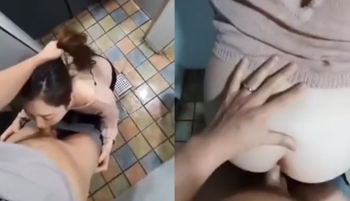 [เกาหลี] คู่รักเล่นกัน ~ มันน่าเบื่อที่จะเล่นปืนใหญ่ที่บ้านดังนั้นต้องเลือกห้องน้ำสาธารณะเพื่อเล่นปืนใหญ่!