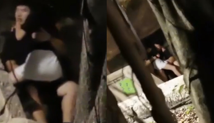 [Hong Kong] I thought it was a young couple hugging each other, but when I saw that something was wrong, it turned out that my fingers had already been put in!