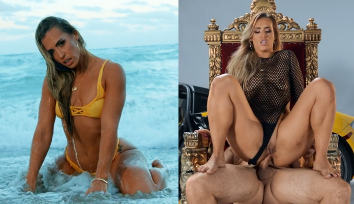 [歐美] 性感女王在王座上享受被巨棒抽插