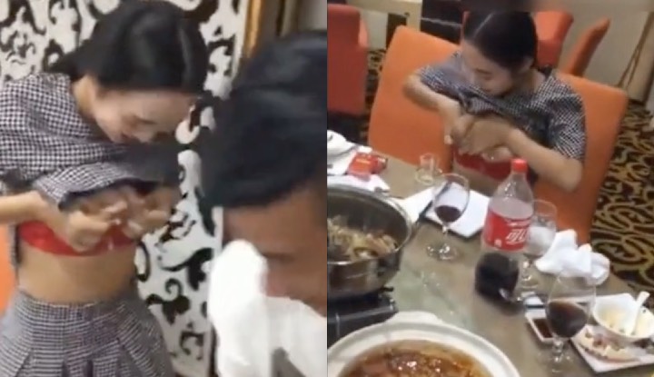 ป้อนนมต่อหน้าต่อตา