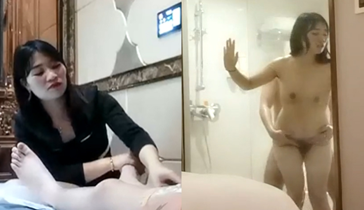 Young masseuse gets fucked in the bathroom