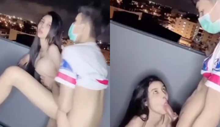 [Thailand] It's so nice to meet someone who understands the mood~ Going to the top of the building to have sex and be accompanied by the stars and the moon