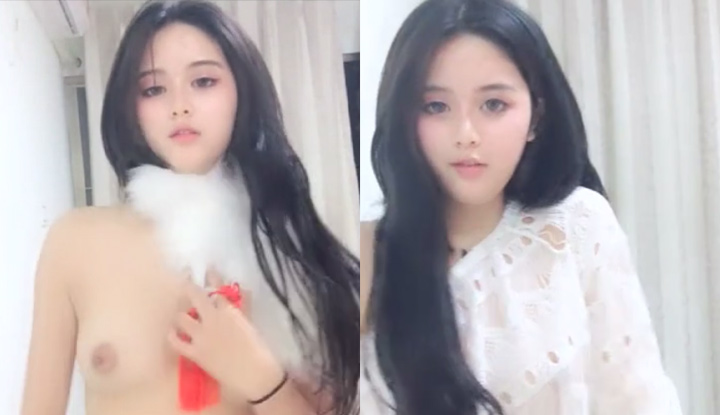 A temperament girl with a celebrity appearance takes off her clothes and takes a selfie. You little brothers still don't have gifts!