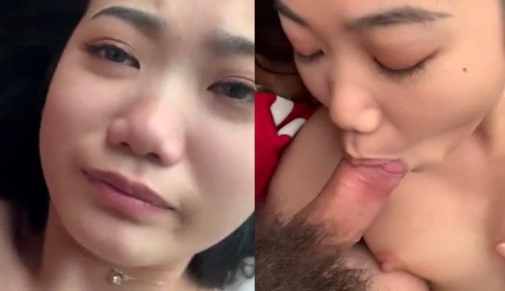 Cho bạn gái ăn một chiếc xúc xích to. Và cho cô ấy ăn một ngụm sữa đậu nành cho cô ấy no ~