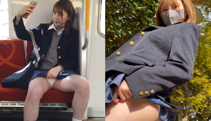 [FC2] A beautiful college girl with short hair gets on the unmanned train and opens her legs to reveal her panties to satisfy her exposure habit~(FC2-PPV-2656608)