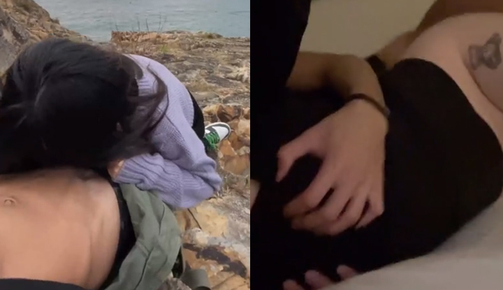 [台灣] 大奶妹在海邊幫男友吹吹