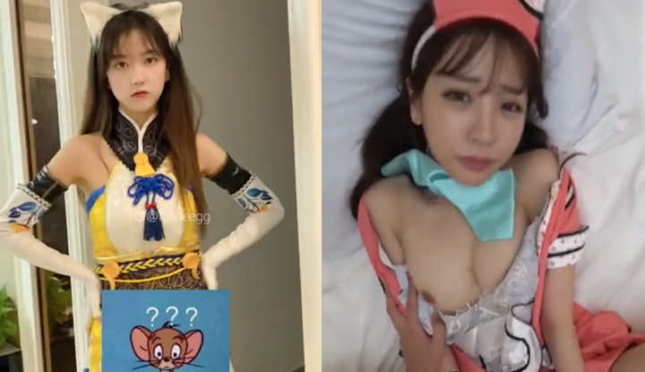 女友為了哄我睡覺打扮cosplay要我好好玩弄她