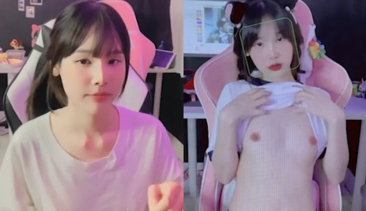 O segredo erótico das streamers de jogos da Tailândia, vazamento de selfies com seios brancos e bonitos.