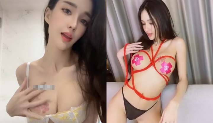 [Thailand] Top-notch looks and hot body~Sexy shot on bed shaking tits temptation
