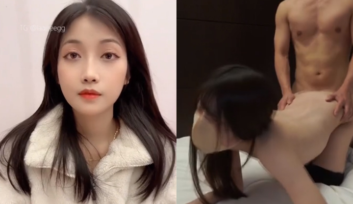 想跟女友分床睡她竟然穿黑絲誘惑我上床抽插她