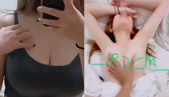 [台灣] 正妹私拍～被男友玩一波雪白巨乳