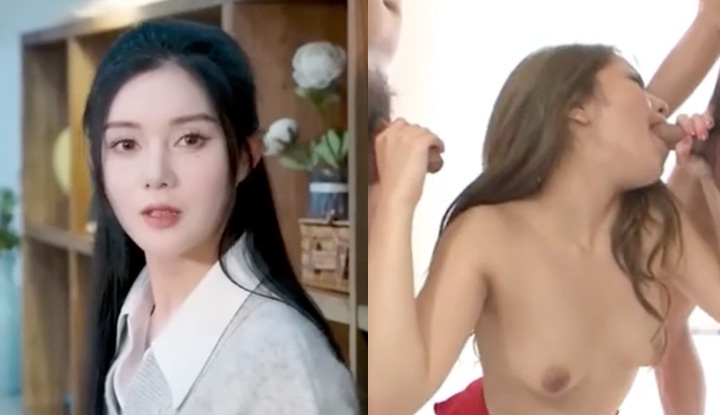 When girlfriend has a younger brother, threesome at night