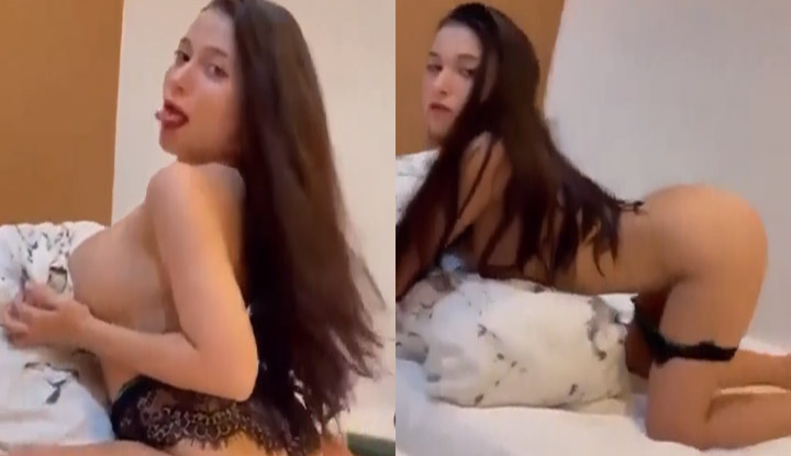 [菲律賓] 巨乳淫騷女友床上誘惑～翹起美尻等你來操