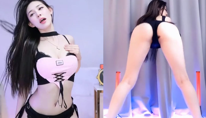 ผู้หญิงผมยาวสง่างามเต้นรำเซ็กซี่ในเกาหลี มอเตอร์เล็ก ๆ ของมันจะดูดพลังงานคุณเมื่อมันเริ่มสั่น