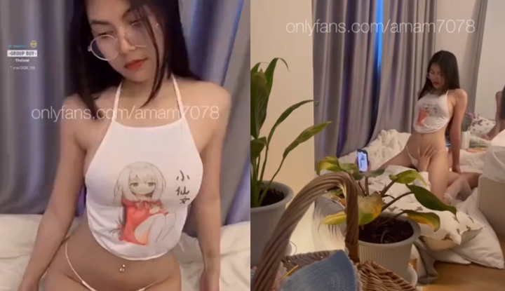 คลิปหลุด Onlyfans amam7078 น้องแอมสาวขี้้เงี่ยนมาแหวกขาขย่มเย็ดกับแฟนหนุ่มลีลาอย่างเด็ดงานดีสุดๆ