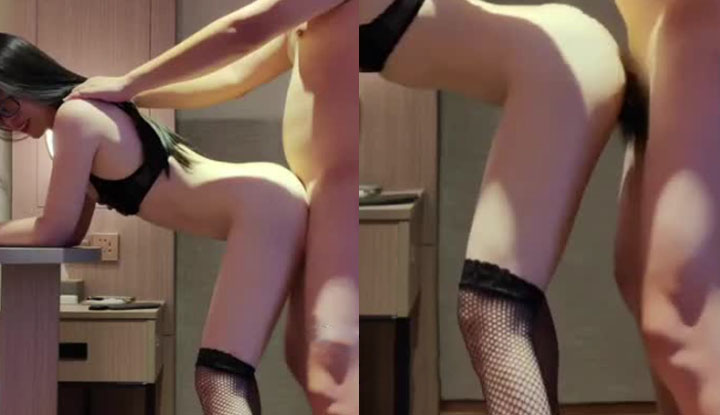 Suoai1024 inserindo por trás na irmã de meias pretas é tão confortável.