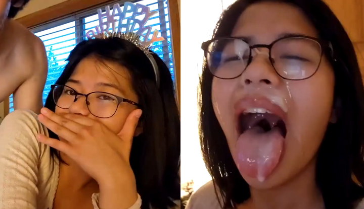 [歐美] 少女的生日派對，男友把禮物全噴臉上