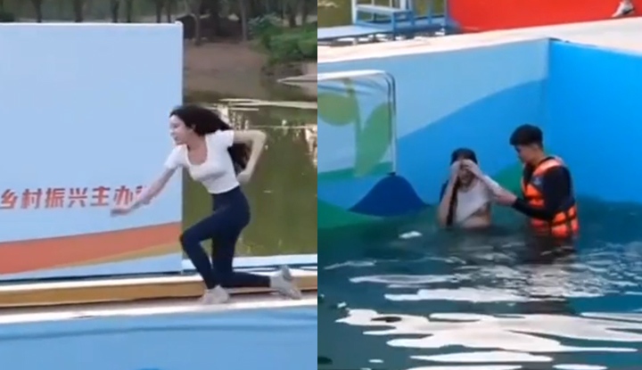 วิดีโอฉากเปลือยของ 'จีง จีง ซุปตาร์อินเทอร์เน็ต' ในรายการวาไรตี้รั่วไหล! ช่วยเหลือน้ำเห็นทุกอย่าง!