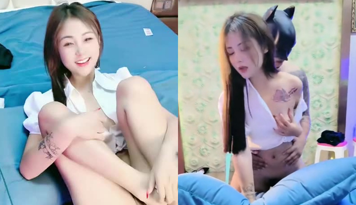 JK ใส่ชุดสองคนสาวสวย 4P ในสถานการณ์เรื่องราวชื่อเสียง ดูที่ภายนอกน่ารักและเชื่อฃว ยกกระโปรงมาแตะโดนตัวเอง