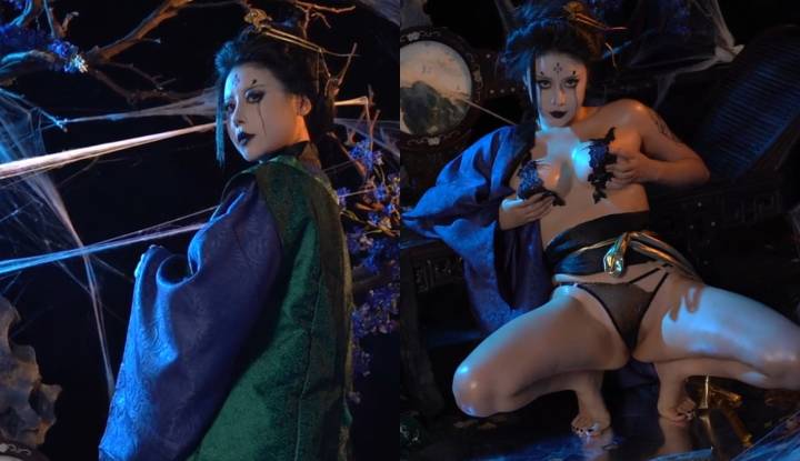 a hungry courtesan is coming! be careful, she might drain your semen dry!