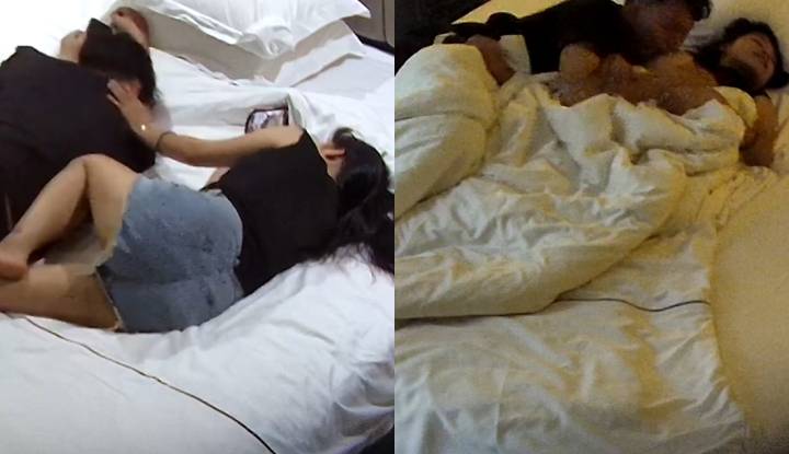 ใช้โอกาสที่น้องสาวของเธอหลับลงเพื่อเริ่มลูบเบาเธอ แล้วจึงแทรกไม้เนื้อสำหรับความนุ่มนวล