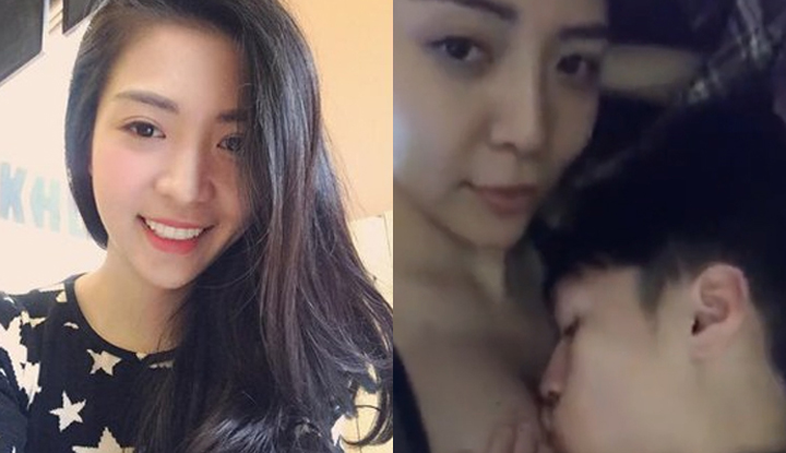 [Việt Nam] Công tố viên ngực khủng siêu thẳng Lương Minh Phương quay phim mình bị bạn trai phi công ngực bự hút ~