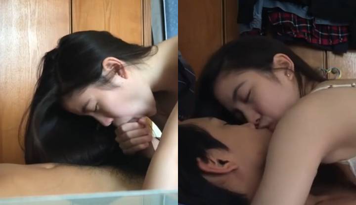 a clip of a beautiful, plump, pretty girl with a cute face sucking her boyfriend's cock and then riding it like a horny slut.