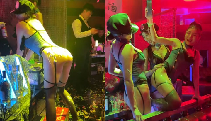 哪一家夜店這麼好玩？這麼多妹妹在舞台上搖