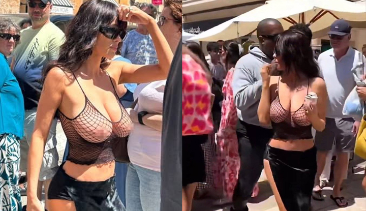 อเมริกา ภรรยาของ Kanye West อย่าง Bianca Censori กำลังพักร้อนในสเปน โดยสวมบิกินี่ตาข่ายที่เปิดเผยนมของเธออย่างเต็มที่!