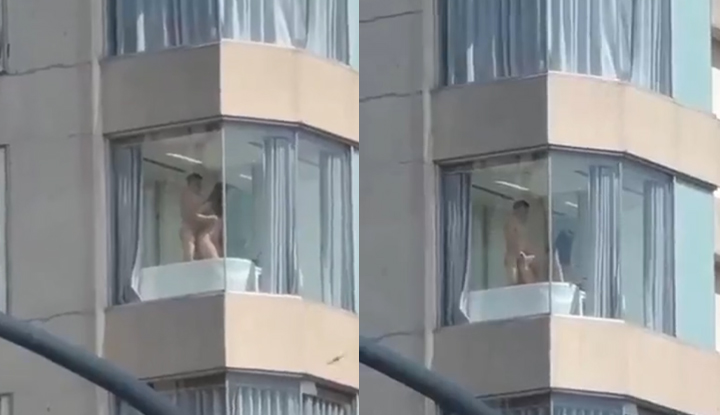 台灣台北喜瑞飯店《男女景觀浴室激戰》影片瘋傳！