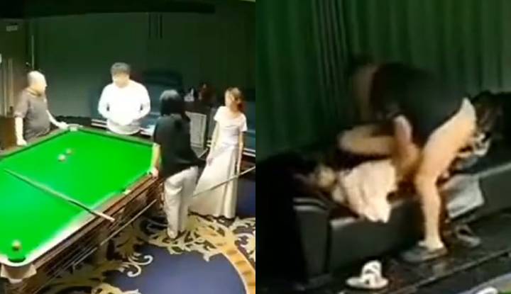 陪打球也陪打炮！中國江蘇撞球館《美女助教與顧客啪啪啪》影片流出！