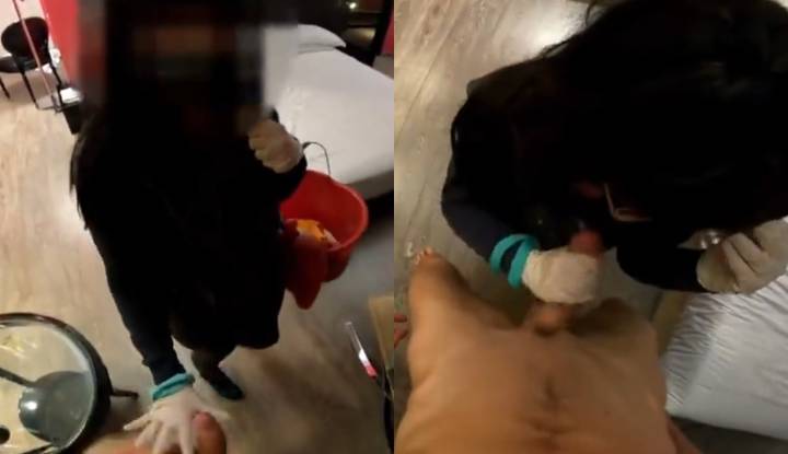 อเมริกา เปิดเผยสักหน่อยของ Gentlyperv~ พนักงานทำความสะอาดโรงแรมต้องการเรียกเก็บเงินทิปจากฉัน