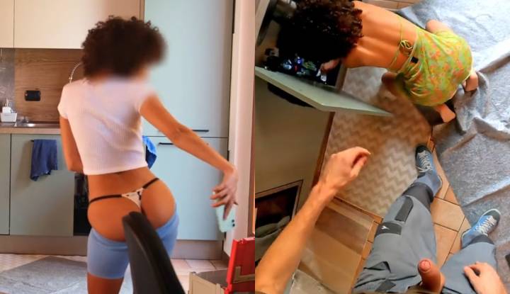 [ยุโรปและอเมริกา] เผยความอ่อนโยน ~ ช่วยตัวเองในขณะที่แม่บ้านไม่ได้ใส่ใจ