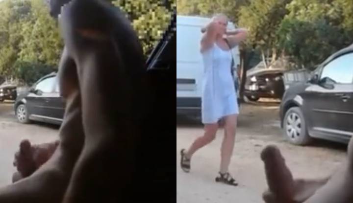 อเมริกา สไตล์การเปิดเผย Gentlyperv~ สาวๆ ที่เดินผ่านไปต่างชมควยใหญ่ของฉัน