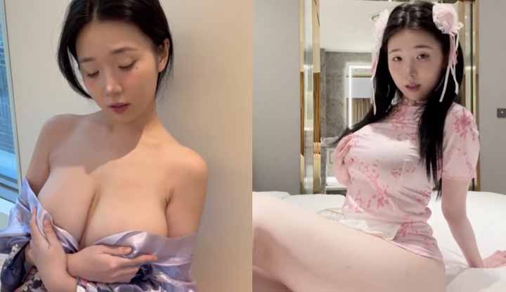 [korea] lee sun-yu - the hottest influencer in a sexy outfit leaning against a white wall, her plump breasts almost bursting out. she squeezes them while pretending to be innocent, seducing both body and soul. the contrast of charm is explosive!