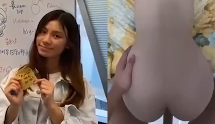 คลิปหลุดเซ็กซ์นักศึกษาสาวคณะฟิสิกส์ มหาวิทยาลัยเทคโนโลยีแห่งฮ่องกง เกา เจียซิน ในห้องทำงานชมรม ออรัลเซ็กซ์สุดจริงจัง แทงนิ้วหี แล้วเย็ดจากด้านหลัง รูเปียกครางครวญ นักเรียนดีเด่นกลายเป็นกระสวยหีเปียกถูก! 2