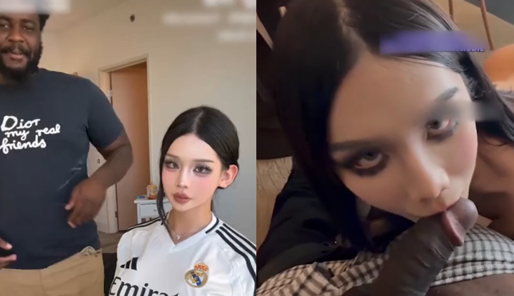 อะคาเดมี่ฟุตบอลมหาวิทยาลัยไพโอเนียร์ เทียนรุยฉี แปลงร่างเป็นสาว TS สวยรูดี เอวคอดจับได้มือเดียว สาวเจ้าสำราญยั่วเย็ด ล่อสุดขีด โดนควยยักษ์ของพี่ชายผิวดำเย็ดตูดแรงๆ ขนาดต่างสุดขั้ว! 2