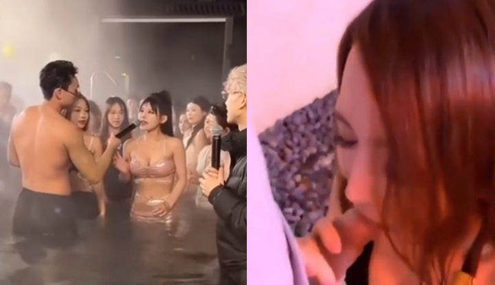kuaishou internet star liu er gou, with 4.4 million fans, live-streamed a pool party: multiple pregnant men and elegant women with entangled bodies staged a chaotic group porn orgy. the sex video leaked!