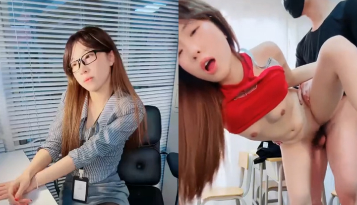 exquisitely sexy loli, office lady transforms into a sexy cheerleader girl, wildly thrusting from behind.