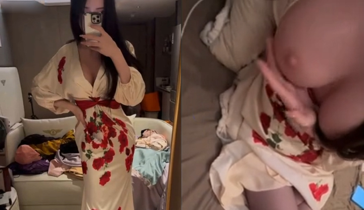 หญิงสาวสุดเซ็กซี่ในชุดนอนต้องการถึงจุดสุดยอดก่อนนอน