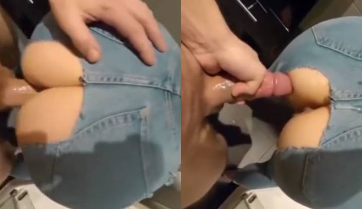 無套抽插牛仔褲極品美尻