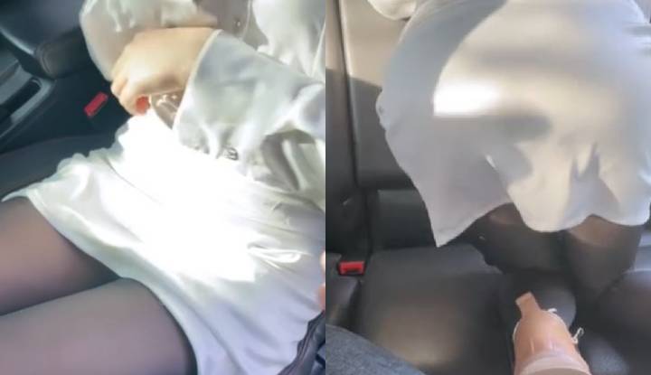 把小姐姐帶到深山，邀請她在車上來一炮