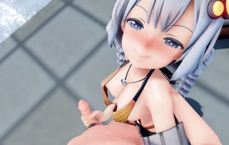 プールであかりちゃんに抜いてもらう