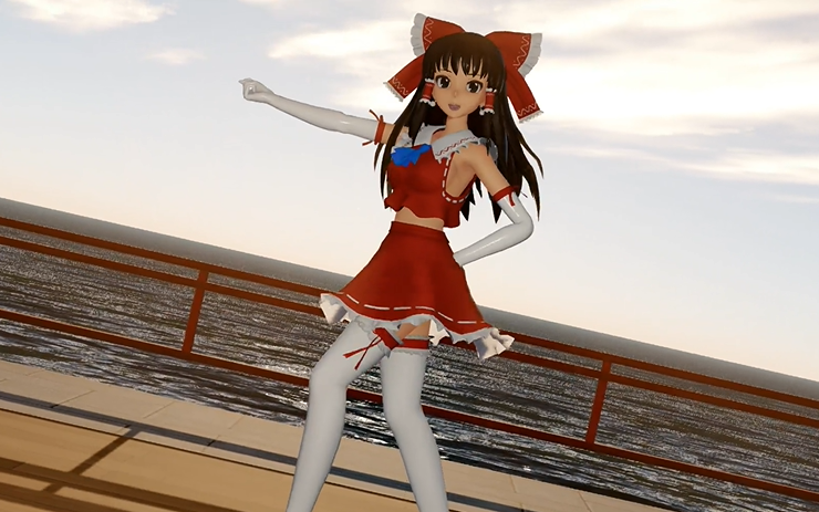 Reimu strip in the sun's rays