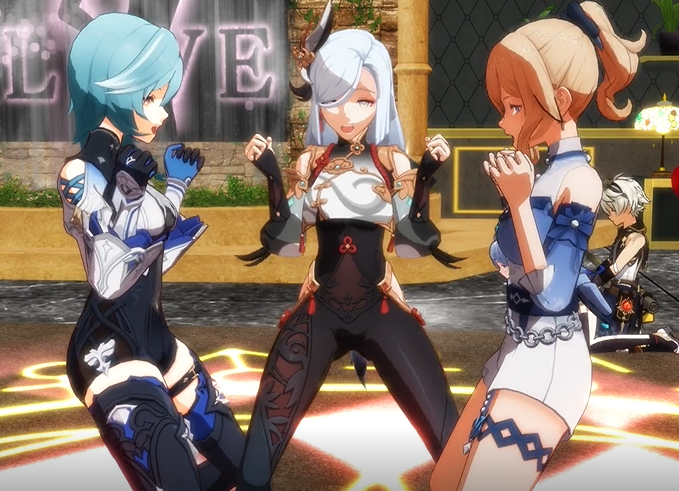 Genshin Girls Doing Somme Random Dance While Ganyu is Having Fun