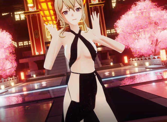 穿着高档礼服的雷神和琴在跳CHOCOLATE CREAM