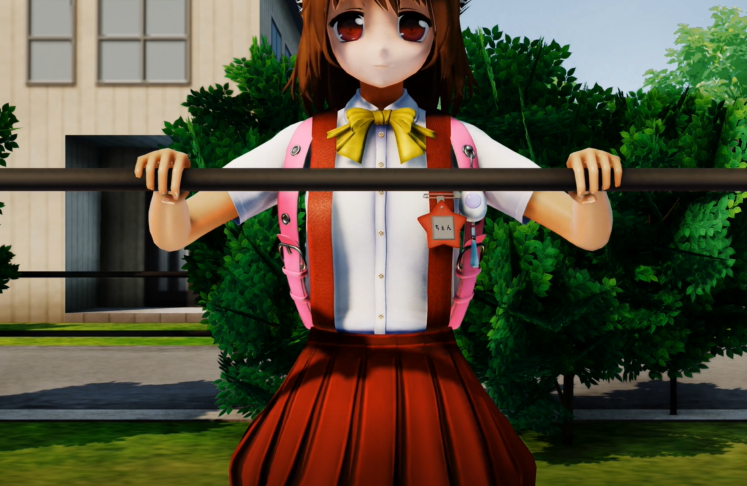 児童公園で美少女グラビア撮影